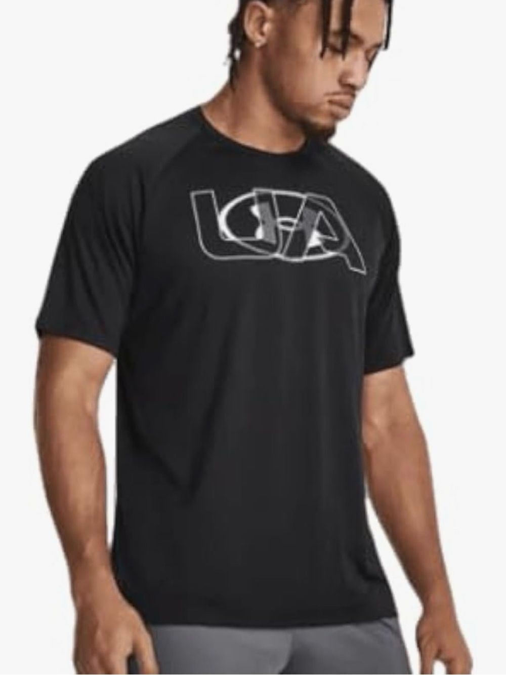 Under Armour Men's UA Velocity 2.0 Graphic Short Sleeve, Black, NWT
